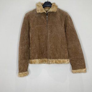 Rampage Leather Suede Fur Jacket